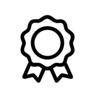 Simple Lineart Rosette Badge Achievement Shape Symbol Graphic Element Icon vector