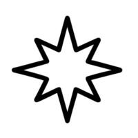 Simple Black Outline Star Shape Icon, Celestial Element Design Graphic vector