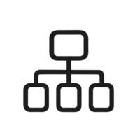 Simple Line Style Organizational Structure Hierarchy Chart Business Icon vector