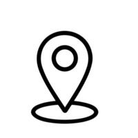Simple Outline Location Pin Placeholder Symbol Graphic Isolated Icon vector