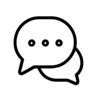 Minimalist Line Drawing Speech Bubble Conversation Dialogue Icon Design vector