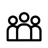 Simple Outline Crowd Group People Teamwork Symbol Icon Graphic Element vector