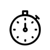 Simple Line Stopwatch with Minute and Second Hands Timer Icon vector