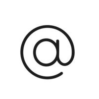 Simple Handdrawn Circle At Sign Symbol Design Element Illustration vector