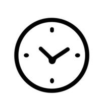 Simple Line Clock Time Hour Minute Symbol Design Element Icon vector