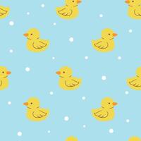 Simple seamless pattern with yellow ducklings. graphics vector