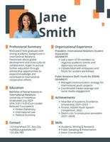 Scholarship Fresh Graduates Resume template