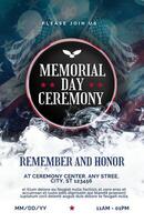 Memorial Day Ceremony Poster Template