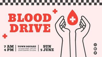 Blood Drive Twitter Post template