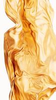 Flowing golden cloth background, 3d rendering video