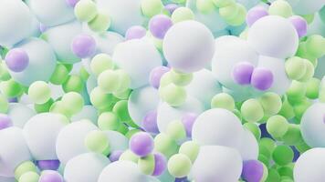 Abstract dense particle spheres background, 3d rendering. video