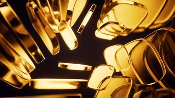 Abstract glass fragment flower background, 3d rendering. video