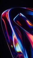 Abstract gradient glass geometry backgrounds, 3d rendering. video