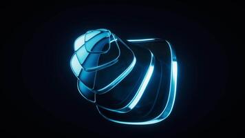 Abstract glass geometry background, 3d rendering video