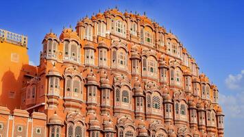 Hawa Mahal time lapse on a sunny day, Jaipur, Rajasthan. video