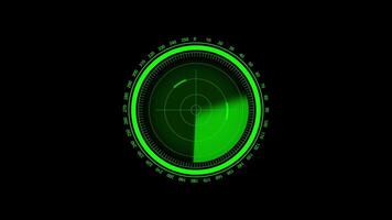 Futuristic Radar Screen Scanning Animation. HUD Interface Loop video