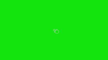 Mouse Cursor Click on Green Screen. Blinking Green Cursor Effect Download video