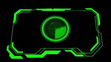 Futuristic Submarine HUD Radar Scan Animation. High-Tech Scanning Interface Loop Download video