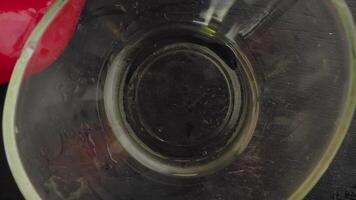 top view of pouring oil in a bowl video