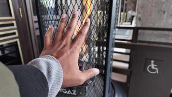 Warmth from a modern heater at urban location video