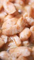 Sizzling shrimp preparation in a flavorful sauce video