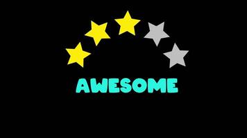 Vibrant and Engaging Graphic Featuring the Word Awesome in an Eye-Catching Color Palette video