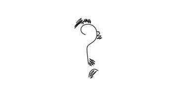 question mark animation on white background video