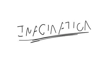 imagination word on white background animation video