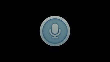 Animated Microphone Icon Seamless Loop - Perfect for Podcast Intros and Music Visualizers video