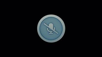 Seamless Mute Microphone Animation - Slashed Icon Loop for Stream Overlays and Apps video