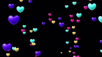 Floating Heart Particles - Seamless Romantic Loop Background video