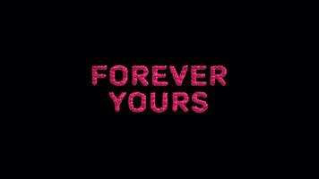 Animated Romantic Text Overlay Seamless Loop with Transparency video