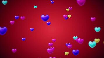 Abstract Colorful Heart Pattern - Seamless Loop for Love and Wedding Projects video