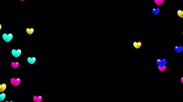 Floating Particle Hearts Motion Background - Seamless Colorful Love Loop video