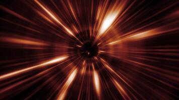 Dynamic futuristic sci-fi background with fiery hot energy light beams zoom effect. Flying at warp speed through a space energy portal or wormhole. Full HD and looping motion background animation. video