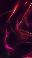 Gently rippling pink and golden fractal wave background with warm glowing waves of light. This wavy abstract vertical animation is full HD and a seamless loop. video