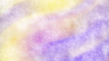 Clouds drift over a serene yellow and purple watercolor backdrop. Suitable for background design, posters, and fantasythemed projects. video