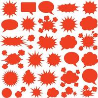 set of colorful splashes blots vector