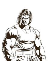 The hulk in black and white vector