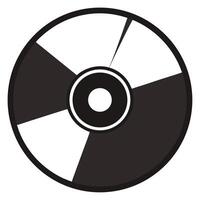 A black and white disk icon on a white background vector