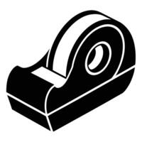 A black and white image of a tape dispenser vector