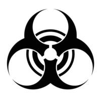 A black and white biohazard symbol on a white background vector