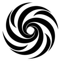 A black and white spiral design on a white background vector