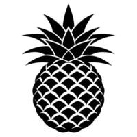 A black and white pineapple silhouette on a white background vector