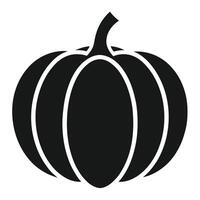 A black and white pumpkin icon on a white background vector