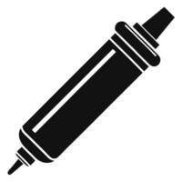 A black and white pen icon on a white background vector