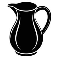Black pitcher icon vector