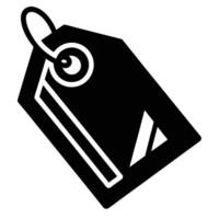 A black and white image of a tag with a price vector