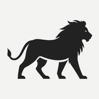 Lion silhouette on white background vector
