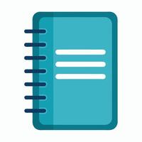 A blue notebook with a line on it vector